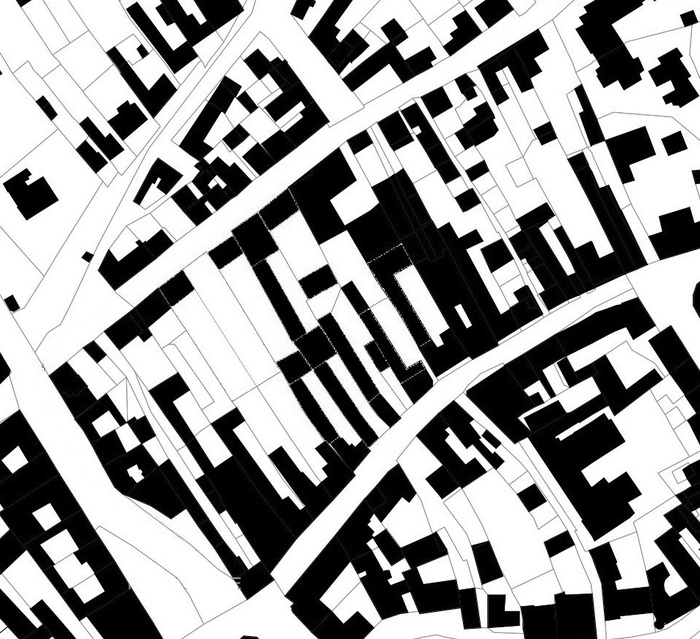 Projektareal im Stadtgefüge 1995