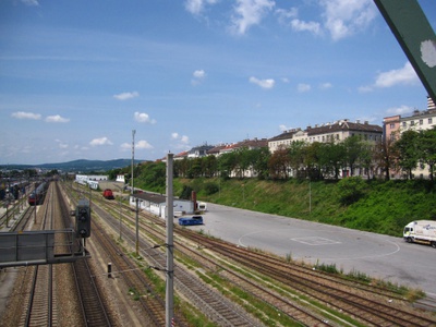 Blick vom Rustensteg zur Felberstraße