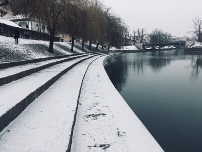 Plečnik’s regulation of the Ljubljanica river.