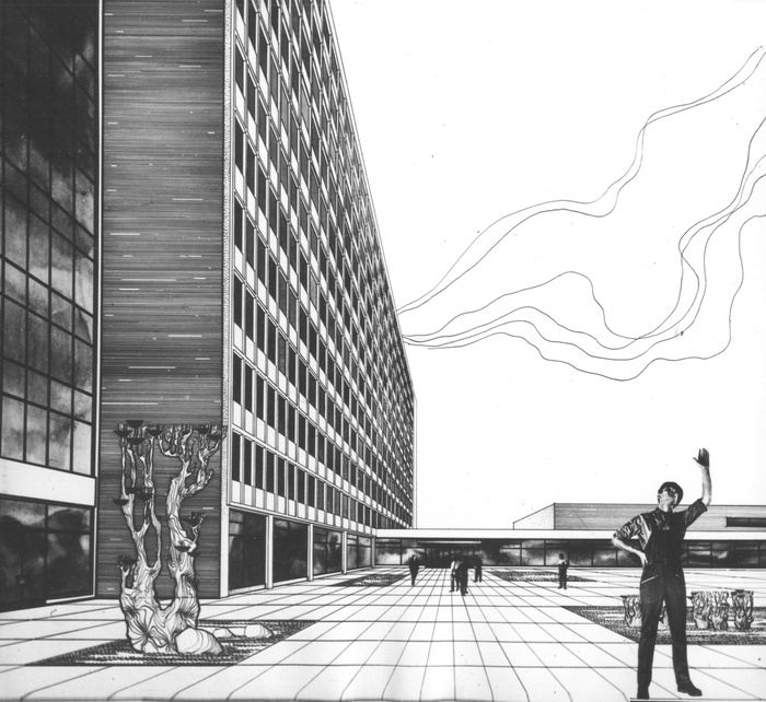 Ivan Bovt, Entwurf für eine Fabrik in Minsk, späte 1960er Jahre