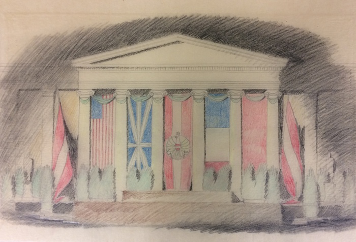 Wiederaufbau Parlament, 1945–1956 (Vorentwurfsvariante Jörg Jarosch)