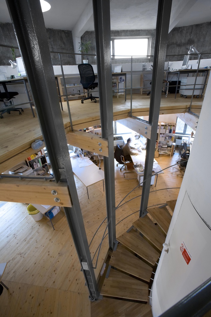 Studio in a water basin tower