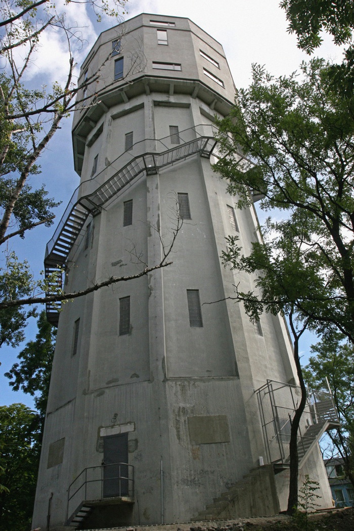 Studio in a water basin tower