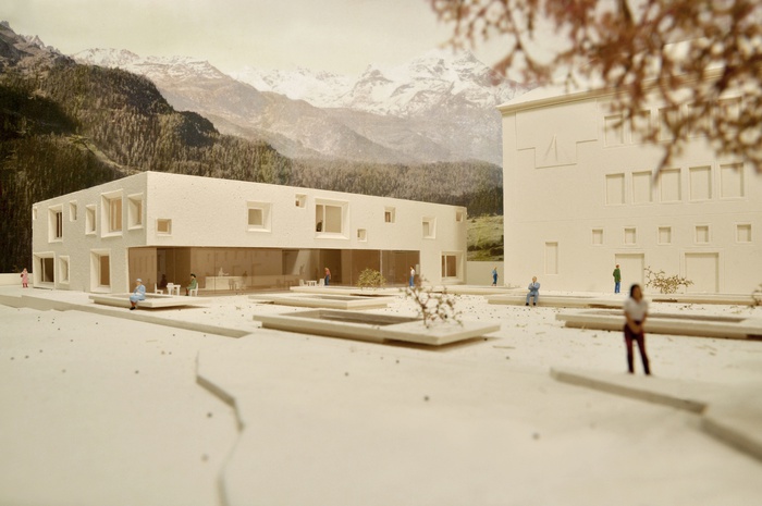 Kindergarten / Musikschule / Sporthalle, Absam, Tirol (WBW 1.Rang, 2013)