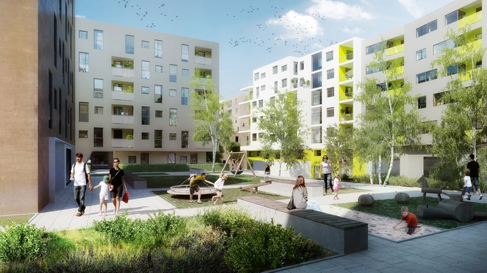 BKK-3_Rendering_Bauplatz D2_Ansicht Innenhof