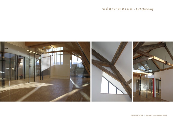 "M Ö B E L" im R A U M - Lichtführung / OBERGESCHOSS / BAUAMT und VERWALTUNG