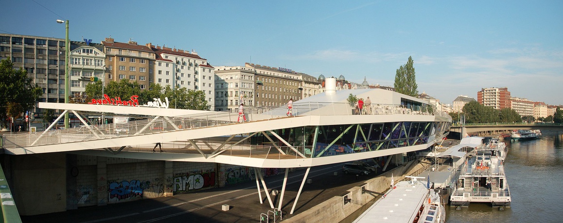 Schiffstation Wien City. Architektur: fasch&fuchs.architekten. Tragwerksplanung: werkraum ingenieure – © werkraum ingenieure Schiffstation Wien City. Architektur: fasch&fuchs.architekten. Tragwerksplanung: werkraum ingenieure