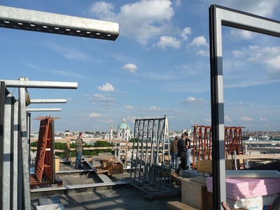 Bauvisite 111: Lainer + Partner / Baustellenbesichtigung Dachausbau Nibelungengasse