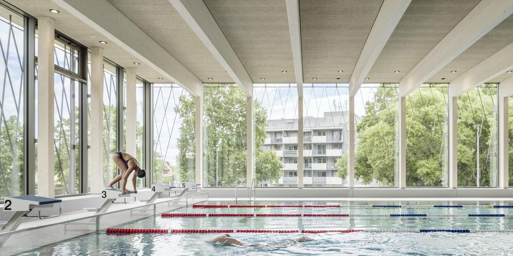 Trainingsschwimmhalle Grossfeldsiedlung, illiz architektur, 2024