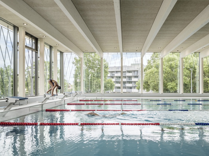 Trainingsschwimmhalle Grossfeldsiedlung, illiz architektur, 2024