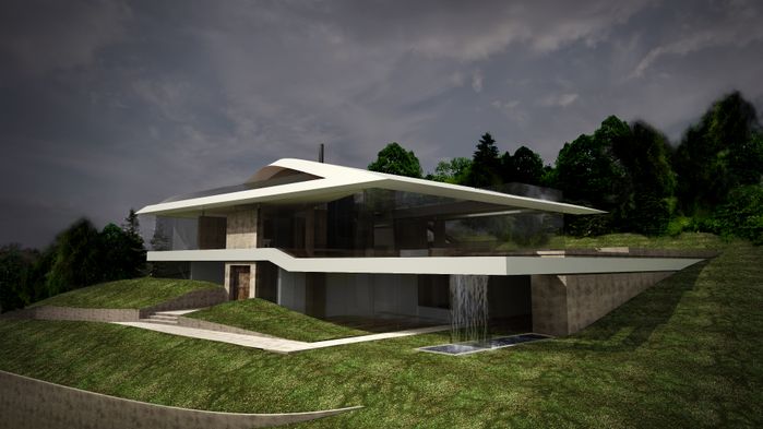 Villa P in Wien, im Bau.