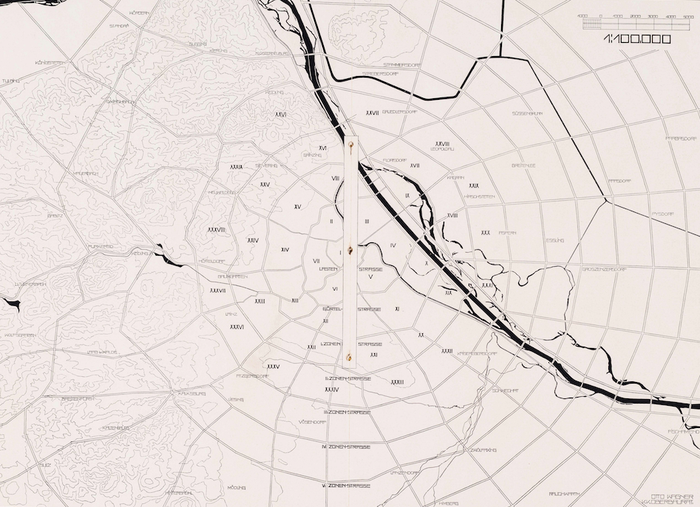 Otto Wagner, Wien als Beispiel einer Großstadt-Regulierung, durch Zonen und Radialstraßen in Bezirke geteilt
