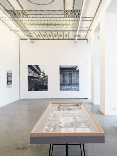 Ausstellungsansicht Geometrien des Lebens. Materialien zu Viktor Hufnagl (1922–2007),  2022