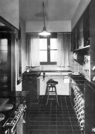 Frankfurter Küche, 2026, in: Das neue Frankfurt: internationale Monatsschrift für die Probleme kultureller Neugestaltung — Heft 5/1927: Schütte-Lihotzky, Margarete: Rationalisierung im Haushalt, S.122