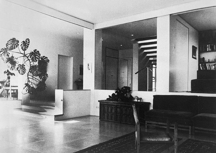 E.A.P., Haus Frey; Graz 1972/73. Blick vom Wohnraum