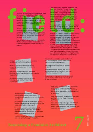 Field 7 (1), cover: Table Arrangement of the Interstitial Breakfast by taking place at the AHRA conference “Architecture & Feminisms: Ecologies, Economies, Technologies,” Stockholm, 2017. Plan by Helen Stratford.